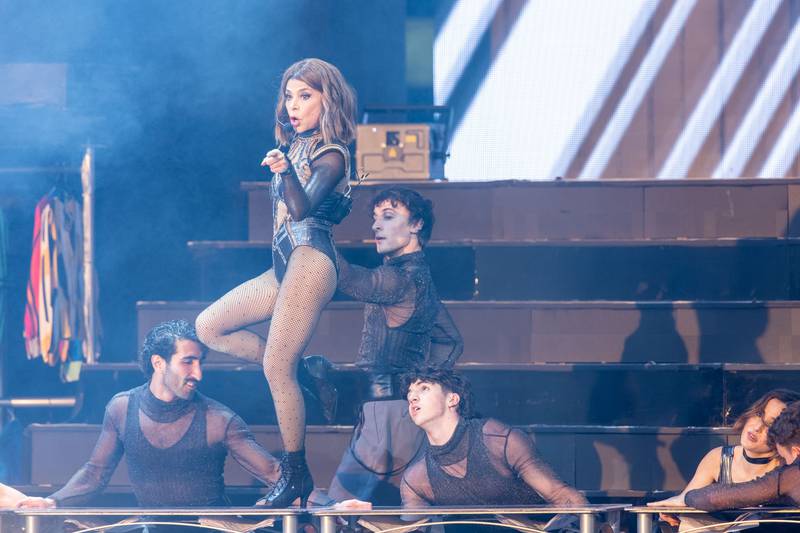 Paula Abdul performs during the Magic Summer Tour at PNC Music Pavilion in Charlotte on July 27, 2024.