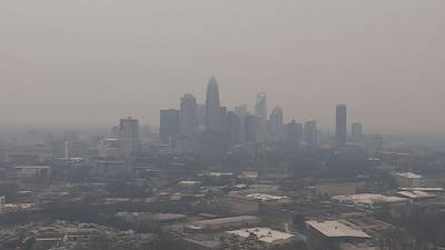 Smoke dissipates after blanketing Charlotte area