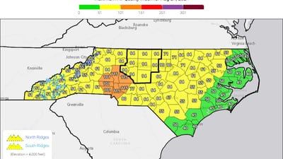 Code Orange Air Quality forecasted for ozone in several local counties