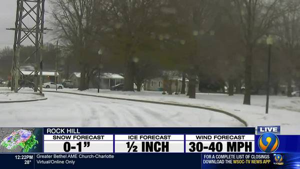 Channel 9 reporter Gina Esposito's winter storm update from Fort Mill