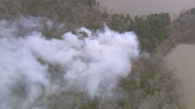Photos: Controlled burns send smoke over Charlotte area