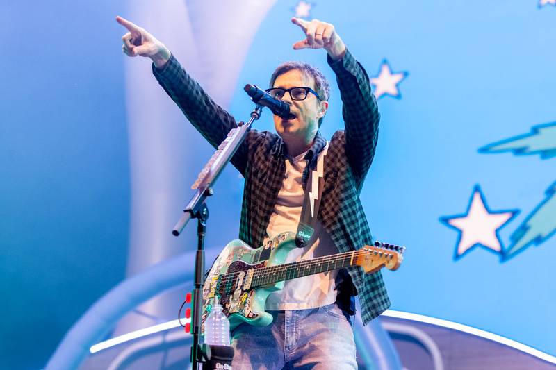 Weezer headlines the Indie Rock Road Trip tour at PNC Music Pavilion in Charlotte on June 24, 2023.