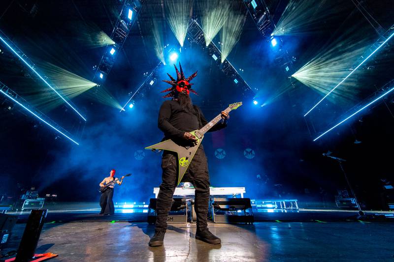 Mudvayne brought its “Psychotherapy Sessions” tour to PNC Music Pavilion in Charlotte on July 23, 2023. Coal Chamber, GWAR, Nonpoint and Butcher Babies also performed.