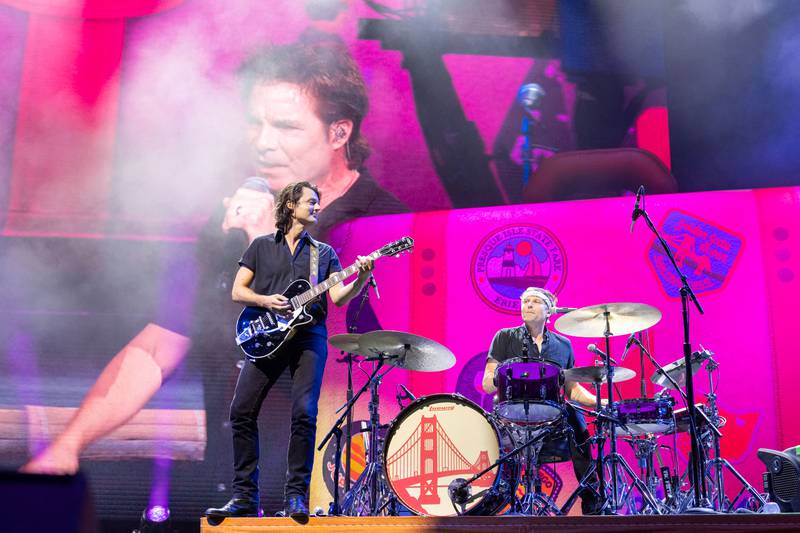 Train performs during the Summer Road Trip Tour at PNC Music Pavilion on Aug. 10, 2024.