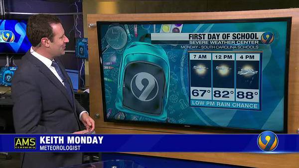 South Carolina back-to-school forecast with Meteorologist Keith Monday