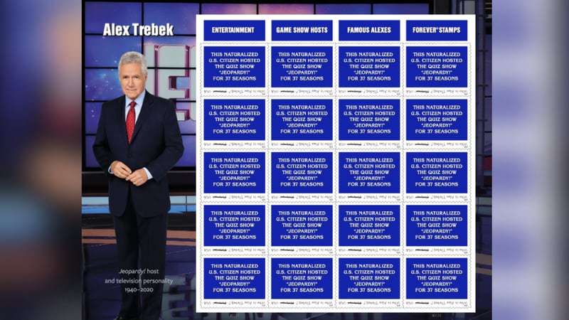 Current “Jeopardy” host Ken Jennings announced on Friday that the United States Postal Service will be honoring the late Alex Trebek in a special way.