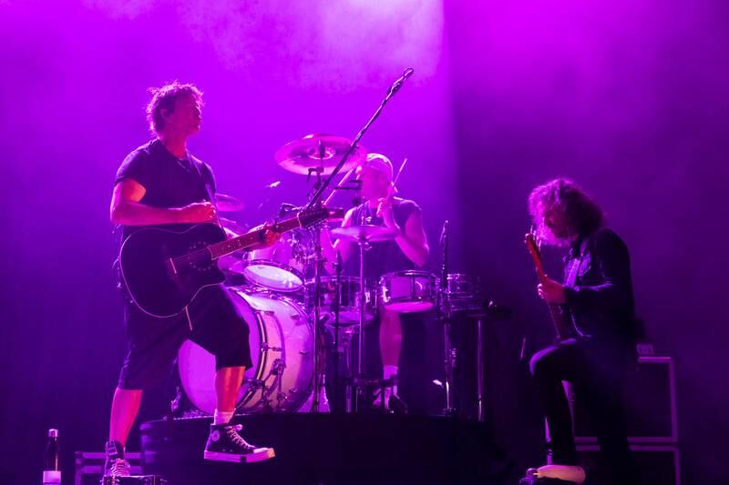 Third Eye Blind performs during the Summer Gods Tour at PNC Music Pavilion in Charlotte on July 29, 2024.