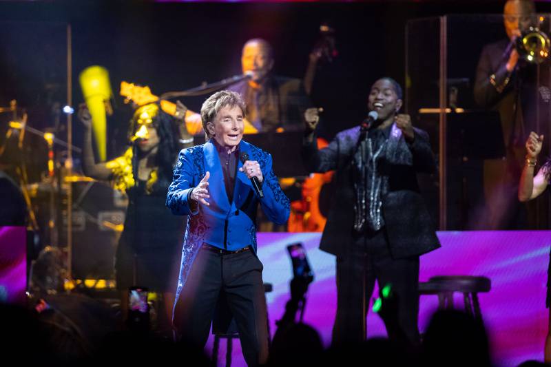 Legendary entertainer Barry Manilow performs in Charlotte. Jan. 21, 2023.