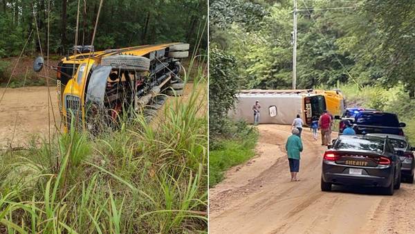 ‘Falling everywhere’: 9 students injured after school bus flips in Chesterfield Co., officials say