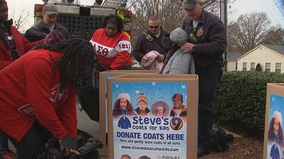 Charlotte Fire Department, Delta Sigma Theta Sorority help with Steve’s Coats for Kids collection