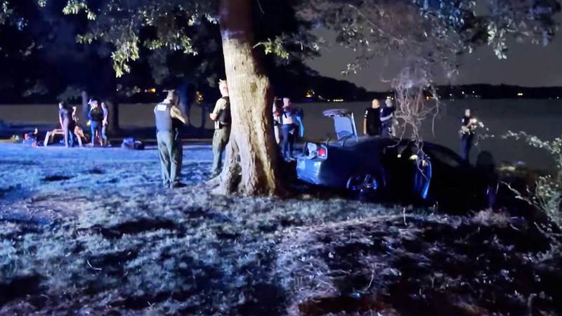 A driver was arrested after a chase that began in Charlotte ended along Lake Wylie just north of Rock Hill Thursday night.