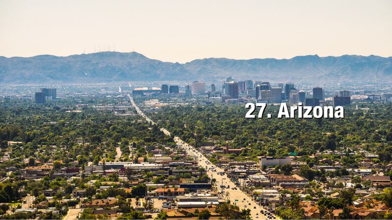 Arizona: 23.38 driving incidents per 1,000 residents
