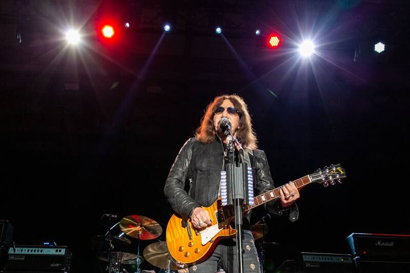 Kiss co-founder and 2014 Rock and Roll Hall of Fame inductee, Ace Frehley opens for Alice Cooper at Charlotte Metro Credit Union. Oct. 7, 2021.