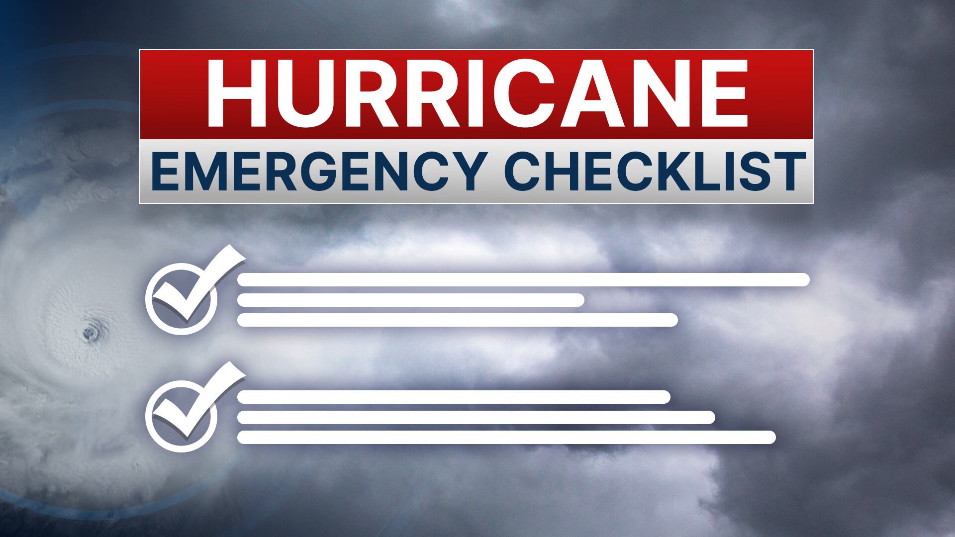 Hurricane Emergency Checklist