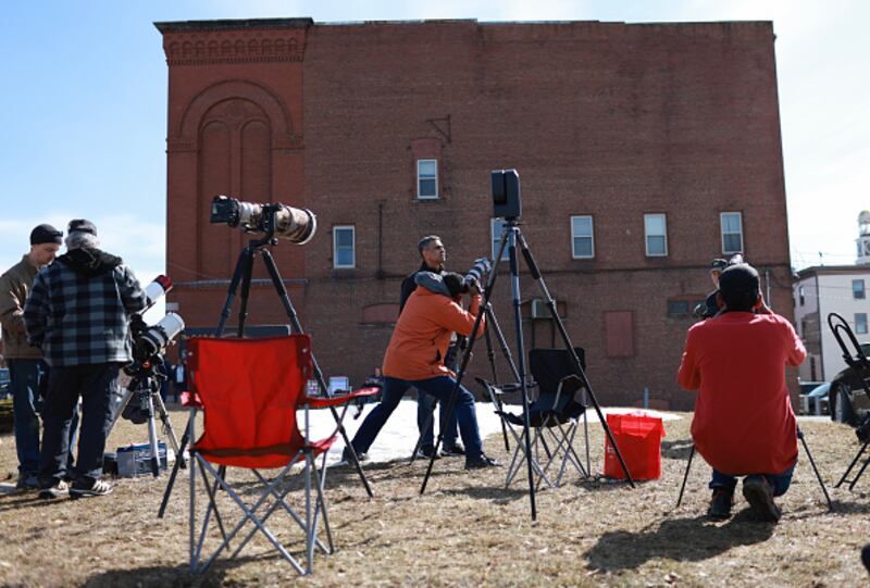 People awaiting the 2024 solar eclipse.