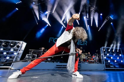 Classic rockers Foreigner perform during the “Renegades and Juke Box Heroes” tour at PNC Music Pavilion on July 13, 2024.