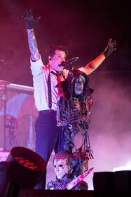 Ice Nine Kills performs at the Greensboro Coliseum on Nov. 21, 2023.