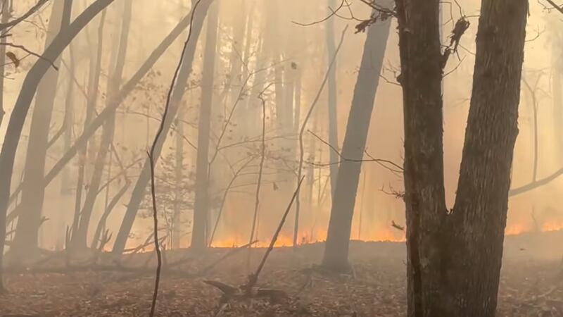 Wildfire forces evacuations in Caldwell County