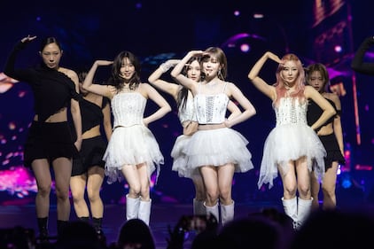 K-pop group aespa performed to a sold-out crowd at Charlotte's Spectrum Center on Feb. 8, 2025.