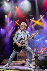 REO Speedwagon performs during the Summer Road Trip Tour at PNC Music Pavilion on Aug. 10, 2024.