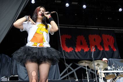 CARR opens for Fall Out Boy at PNC Music Pavilion in Charlotte on July 21, 2023.