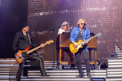 REO Speedwagon performs during the Summer Road Trip Tour at PNC Music Pavilion on Aug. 10, 2024.