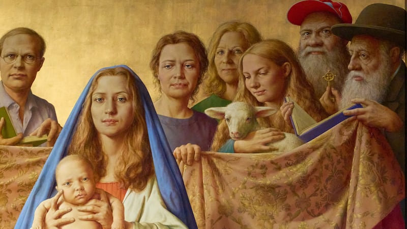 Church altar featuring homeless man goes on display a stone's throw from his grave at the Vatican