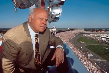 Speedway Motorsports Executive Chairman Bruton Smith looks out over Charlotte Motor Speedway, which he built in 1960, launching his Hall of Fame career in motorsports.