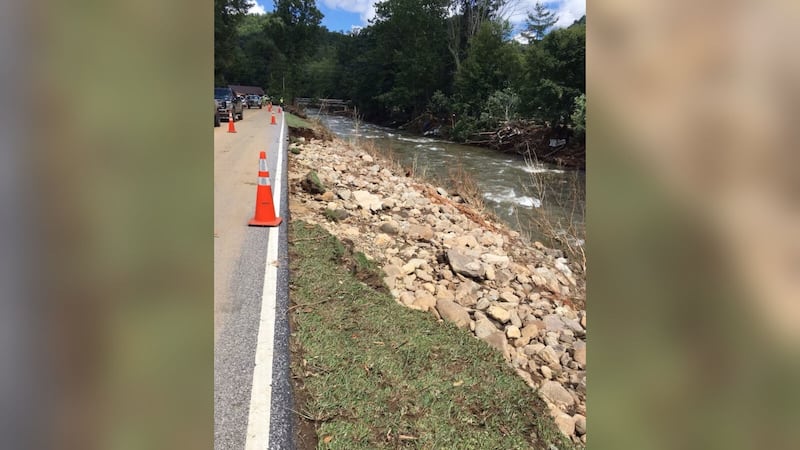 AUGUST 18, 2021 - Cruso was hit hard with record flooding on the Pigeon River from Tropical Storm Fred. Wednesday afternoon, only local traffic was allowed on US-276 into Cruso. (Photo credit: NCDOT)