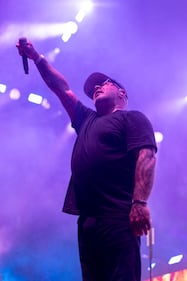 Staind performs at PNC Music Pavilion in Charlotte on Sept. 22, 2024.