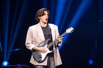 Singer John Mayer performs during his Sob Rock tour at Charlotte’s Spectrum Center. April 11, 2022.