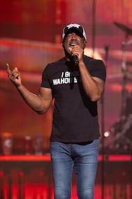 Hootie and the Blowfish perform during the Summer Camp with Trucks Tour at PNC Music Pavilion in Charlotte on Sept. 19, 2024.