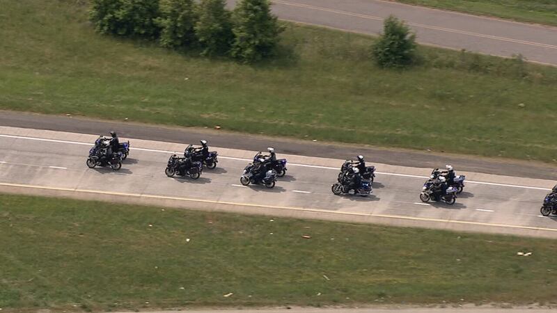 A procession was held Friday, May 3, 2024, to recognize the life and work of North Carolina Division of Adult Correction Investigator Sam Poloche.