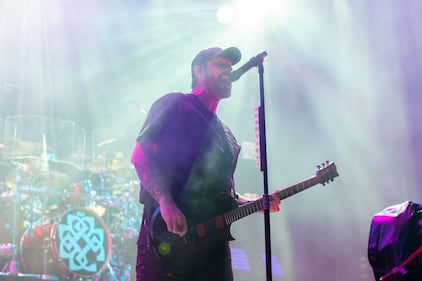 Breaking Benjamin performs at PNC Music Pavilion in Charlotte on Sept. 22, 2024.