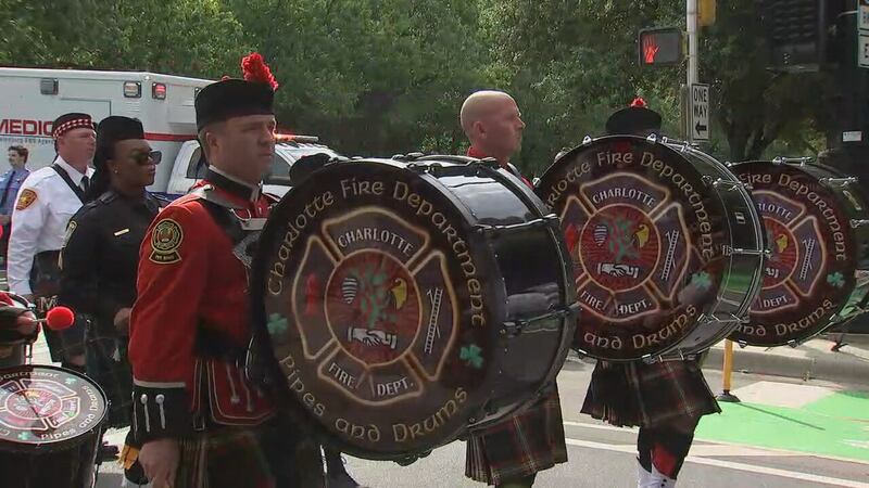 The procession and funeral for CMPD officer Joshua Eyer was held in Charlotte on Friday, May 3, 2024. Eyer was killed on Monday after a suspect opened fire on a task force that was attempting to serve an arrest warrant.