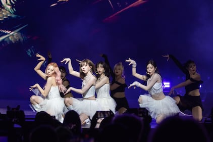 K-pop group aespa performed to a sold-out crowd at Charlotte's Spectrum Center on Feb. 8, 2025.