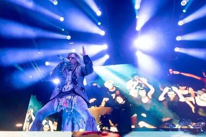 Rob Zombie performs during the Freaks on Parade Tour at PNC Music Pavilion in Charlotte on Sept. 11, 2024.