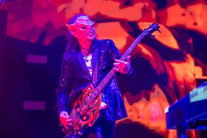 Rob Zombie performs during the Freaks on Parade Tour at PNC Music Pavilion in Charlotte. July 24, 2022.