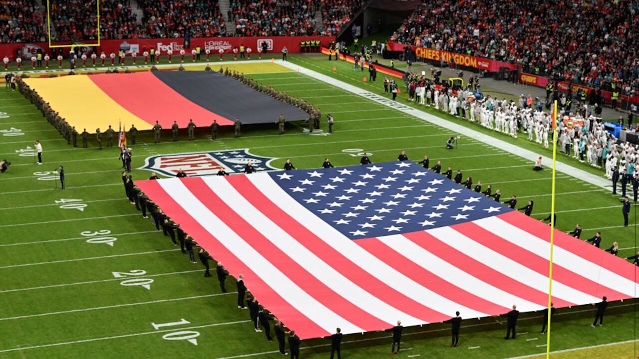 More than 50,000 fans watched the Chiefs and Dolphins play in Munich, Germany.