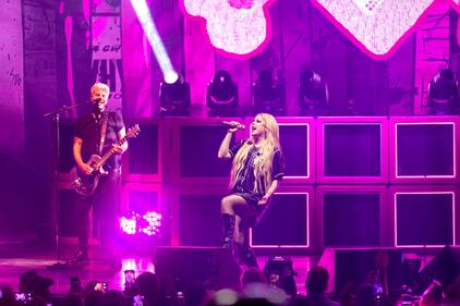 Avril Lavigne performs to a sold-out crowd at PNC Music Pavilion in Charlotte on Sept. 1, 2024.