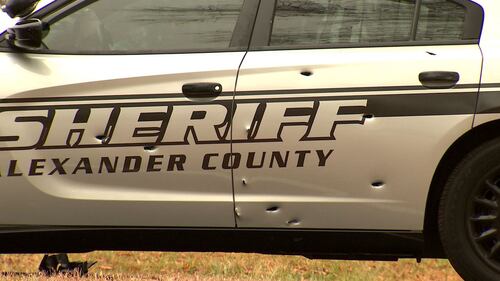 A suspect is in custody after officials said he stole a deputy's patrol car following a police chase in Alexander County on Friday, Dec. 17, 2021.