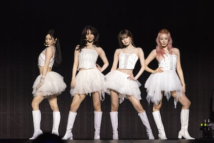 K-pop group aespa performed to a sold-out crowd at Charlotte's Spectrum Center on Feb. 8, 2025.