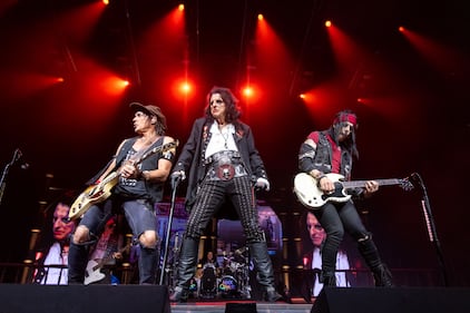 Alice Cooper performs during the Freaks on Parade Tour at PNC Music Pavilion in Charlotte on Sept. 11, 2024.