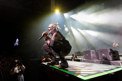 Mudvayne brought its “Psychotherapy Sessions” tour to PNC Music Pavilion in Charlotte on July 23, 2023. Coal Chamber, GWAR, Nonpoint and Butcher Babies also performed.