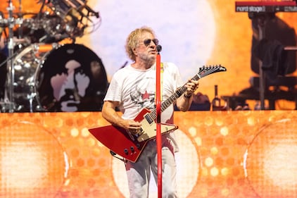 Sammy Hagar performs during the Best of All Worlds Tour at PNC Music Pavilion on July 19, 2024.