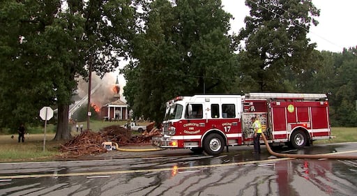 The Charlotte Fire Department responded around 10 a.m. to a fire at Big Spring United Methodist Church on Old Dowd Road near the Charlotte Douglas International Airport.