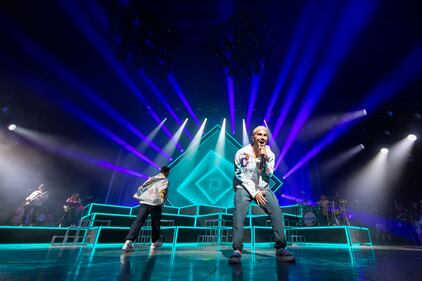 Big Time Rush performs at PNC Music Pavilion in Charlotte on June 27, 2023.