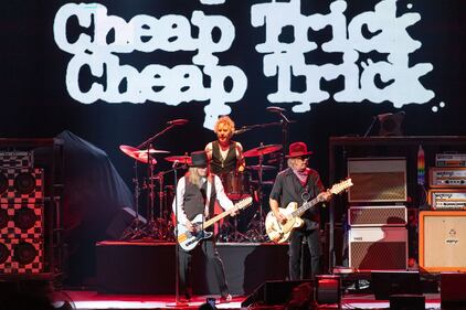 Classic rockers Cheap Trick perform at PNC Music Pavilion in Charlotte on Aug. 26, 2022.