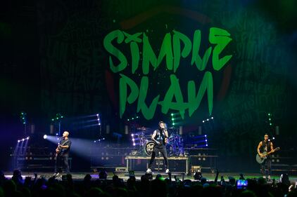 Simple Plan performs at PNC Music Pavilion in Charlotte on Sept. 1, 2024.