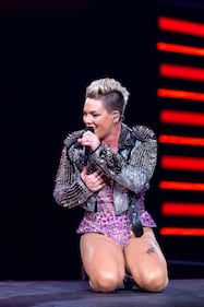 Singer Pink dazzles a sold-out crowd at Charlotte’s Spectrum Center on Nov. 12, 2023.